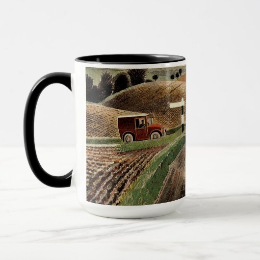 Mug Eric Ravilious—Paysage du Wiltshire, (Gauche)