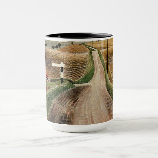 Mug Eric Ravilious—Paysage du Wiltshire, (Centre)