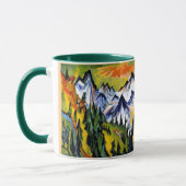 Mug Ernst Kirchner - Berggipfel, célèbre peinture, (Gauche)