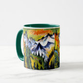 Mug Ernst Kirchner - Berggipfel, célèbre peinture, (Devant gauche)