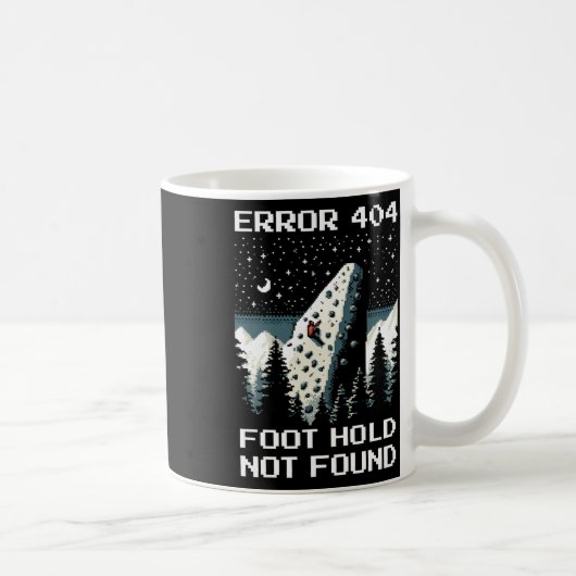 Mug Erreur 404 – Conception de pixel d'escalade de pri (Droite)