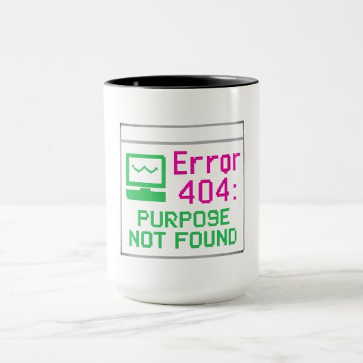 Mug Erreur 404 : Objet introuvable T-shirt Retro Tech (Centre)