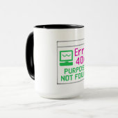 Mug Erreur 404 : Objet introuvable T-shirt Retro Tech (Devant gauche)