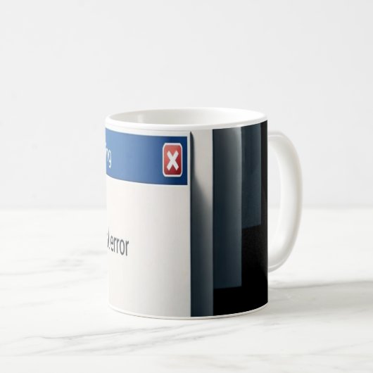 Mug Erreur critique — Graphique de boîtes d'avertissem (Devant droit)