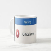 Mug Erreur critique — Graphique de boîtes d'avertissem (Devant gauche)