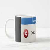 Mug Erreur critique — Graphique de boîtes d'avertissem (Gauche)