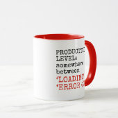 Mug Erreur de chargement du niveau de productivité Dev (Devant droit)