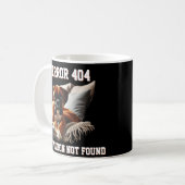 Mug Erreur de chien de boîte 404 Motivation introuvabl (Devant gauche)