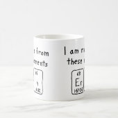 Mug Erreur de la taille du nom de table périodique (Centre)