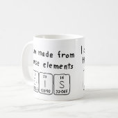Mug Erreur de la taille du nom de table périodique (Devant gauche)