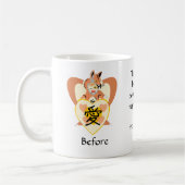 Mug Erreurs de maquillage du matin avant et après le c (Gauche)