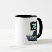 Mug Error 404 Brain Not Found Funny Design – Programme (Devant droit)