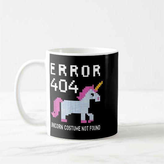 Mug Error 404 Unicorn Costume Found Halloween Programm (Gauche)