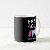 Mug Error 404 Unicorn Costume Found Halloween Programm (Devant droit)
