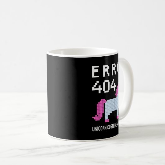 Mug Error 404 Unicorn Costume Found Halloween Programm (Devant droit)