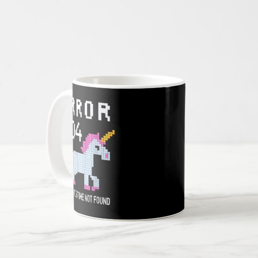 Mug Error 404 Unicorn Costume Found Halloween Programm (Devant gauche)