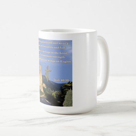 Mug Ésaïe 40:30-31 (Devant droit)