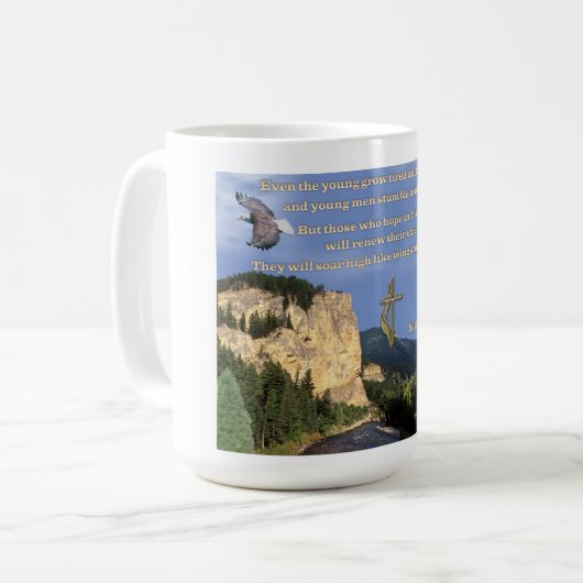 Mug Ésaïe 40:30-31 (Devant gauche)
