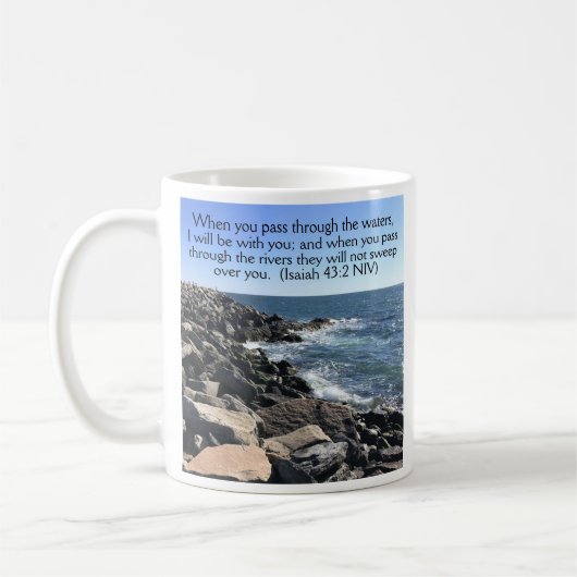 Mug Esaïe 43:2 Je serai avec vous Photo de Ocean (Gauche)