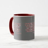 Mug Esaïe 5:11 KJV Bible Écriture Deux Tons (Devant gauche)