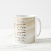 Mug Esaïe 61:3 Beauté pour les cendres, Verse de la Bi (Devant droit)