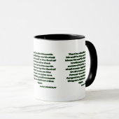 Mug Esaïe 65:16 KJV Bible Écriture Deux Tons (Devant droit)