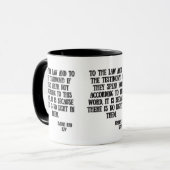 Mug Ésaïe 8:20 KJV Bible Écriture Deux Tons (Devant gauche)