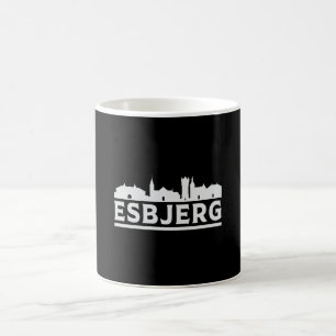 Mug Esbjerg Danemark City Skyline Cityscape Funny Cade