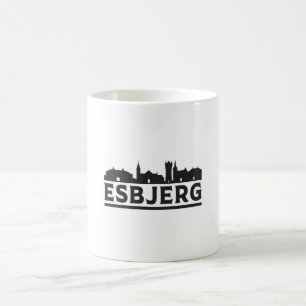 Mug Esbjerg Danemark City Skyline Cityscape Voyage Cad