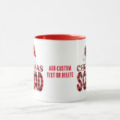 Mug Escadrille de Noël Santa Hat Fête de Noël Rouge (Centre)