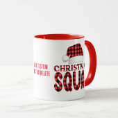 Mug Escadrille de Noël Santa Hat Fête de Noël Rouge (Devant droit)