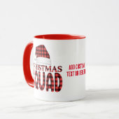 Mug Escadrille de Noël Santa Hat Fête de Noël Rouge (Devant gauche)