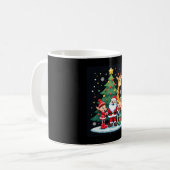 Mug Escadron de Noël Père Noël Giraffe Elf Dabbing Cor (Devant gauche)