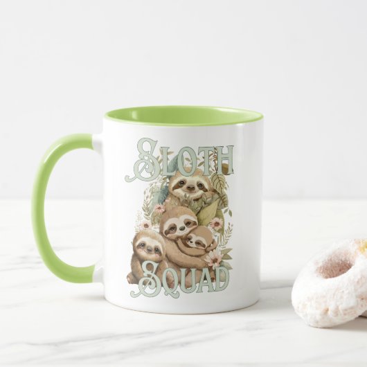 Mug Escadron de parade, adorable paresse (Avec donut)