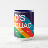 Mug Escadron de personnalisation de Dieu, rétro Rainbo (Centre)