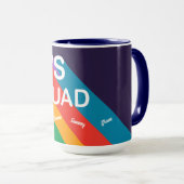 Mug Escadron de personnalisation de Dieu, rétro Rainbo (Devant droit)
