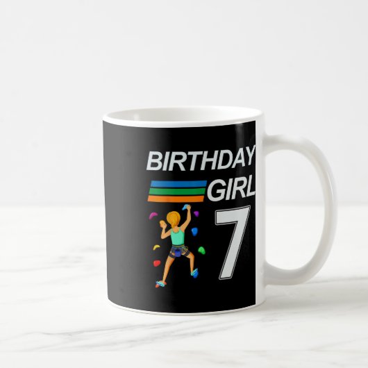 Mug Escalade de bloc pour anniversaire de 7 ans pour (Droite)