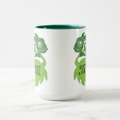 Mug Escalade de chameleon lunaire sur le Monogramme de (Centre)