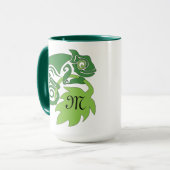 Mug Escalade de chameleon lunaire sur le Monogramme de (Devant gauche)