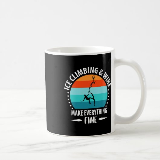 Mug Escalade de glace, Piolet, Alpinisme, Alpiniste (Droite)