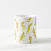 Mug Escalade de roche Geckos sur jaune - motif sans so (Centre)
