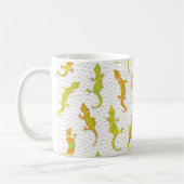 Mug Escalade de roche Geckos sur jaune - motif sans so (Gauche)