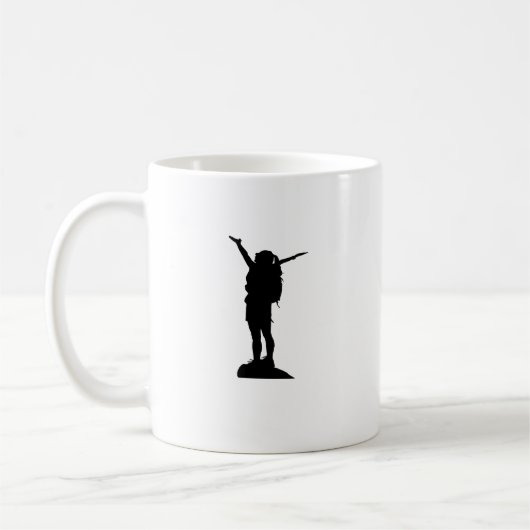 Mug Escalade montagne fille silhouette (Gauche)