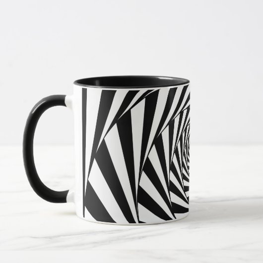 Mug Escalier spiral noir et blanc Abstrait (Gauche)