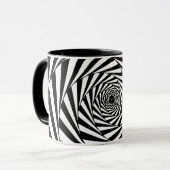 Mug Escalier spiral noir et blanc Abstrait (Devant gauche)