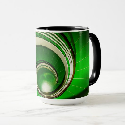 Mug Escalier vert circulaire (Devant droit)