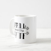 Mug Escaliers Personnalisés Ciseaux Coiffeur (Devant gauche)