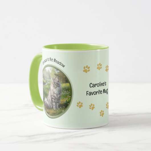 Mug Escape to the Meadow with Norwegian Forest Cat (Devant gauche)