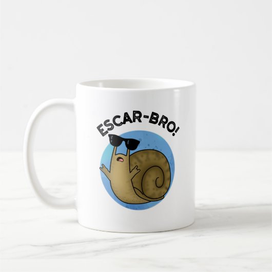 Mug Escar-bro Amusant Français Escargot Snail Pun (Gauche)