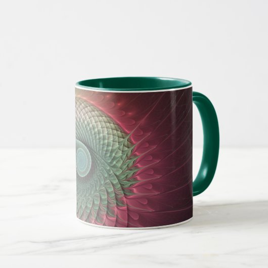 Mug Escargot Abstrait coloré Art moderne fractal (Devant droit)